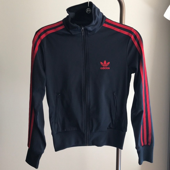 adidas Tops - Adidas Women’s Track Jacket Navy Red